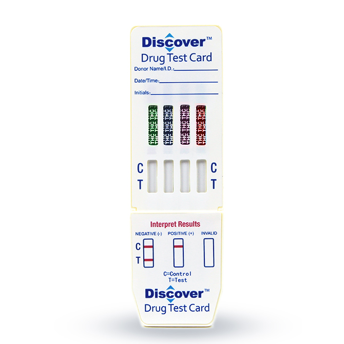 Discover - 4 Panel Dip Card (THC20/THC50/THC100/THC200)